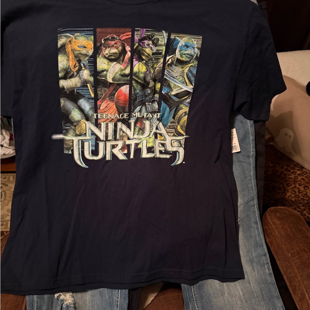 Teenage Mutant Ninja Turtles Graphic Tee - Navy with Multicolor Print